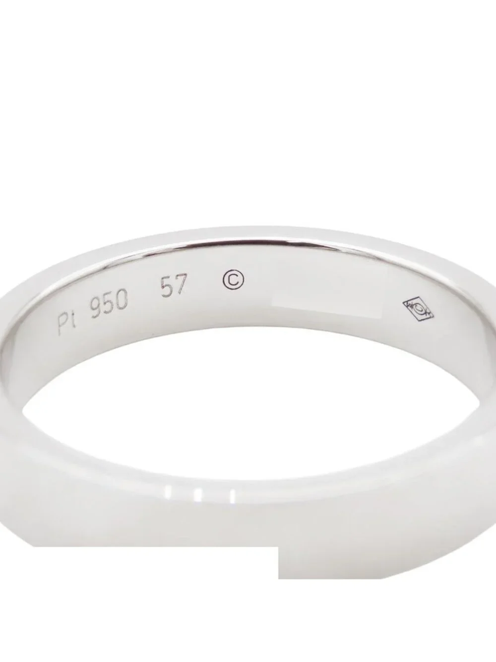 Cartier C de Cartier Wedding Ring Platinum 57